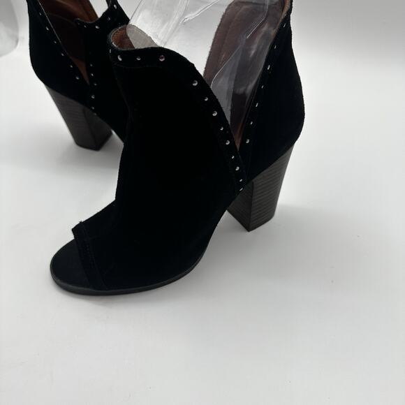 Lucky Brand Libeth Ankle Boots Women’s 7.5. Black Suede - Picture 2 of 7